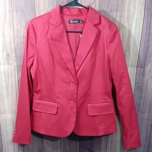 NWT NY&CO Women's Pink Coral Blazer Jacket Sz 10